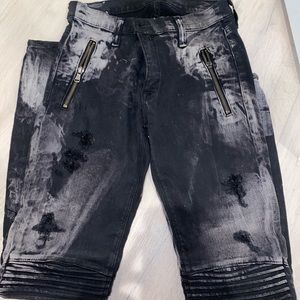 Black Faded Wash Motto Super Skinny Hudson Jeans